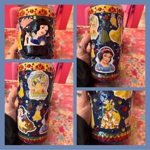 20oz Princess Snow White Glitter Tumbler with Jewels - Blue and Red